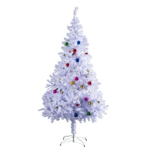 Árbol de Navidad blanco con adornos