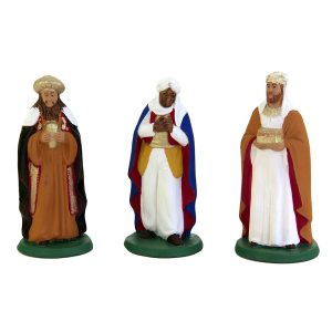Figuras Nacimiento Grandes, Reyes Magos 3pz, Belén De Terracota pintada a mano de Caltagirone, idee regalo de Navidad