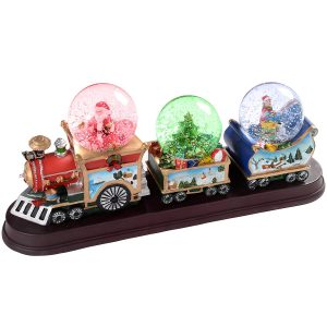 WeRChristmas - Decoración navideña (34 cm, tres animaciones con música en las bolas de nieve)