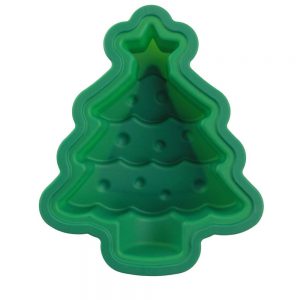 Molde de silicona antiadherente Platinum Siliwelt 0054 árbol de navidad verde 25 x 20 cm