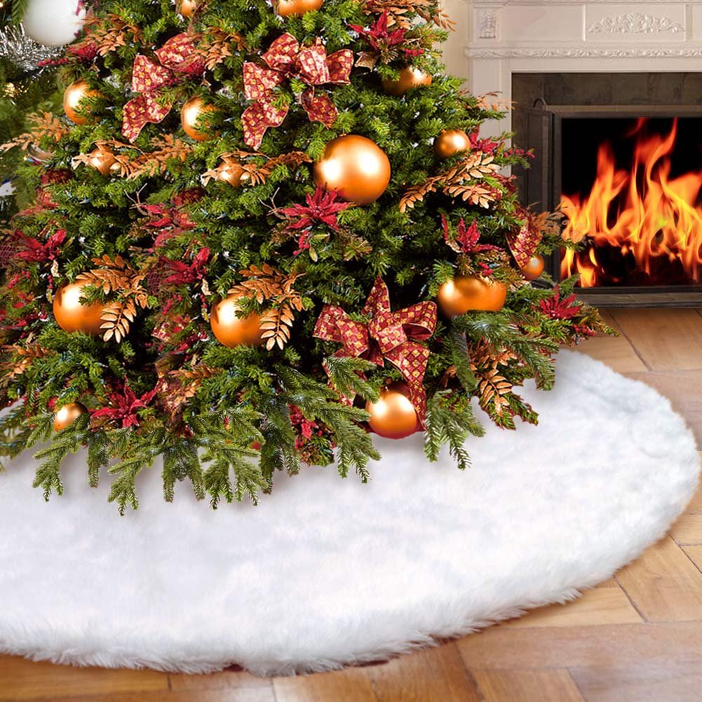 Proumhang Falda del árbol de Navidad Cubierta para pies de árbol de Navidad Tradicional 90cm 