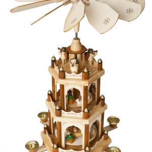 BRUBAKER Pirámide de Navidad de madera - 3 niveles - 45 cms. alto