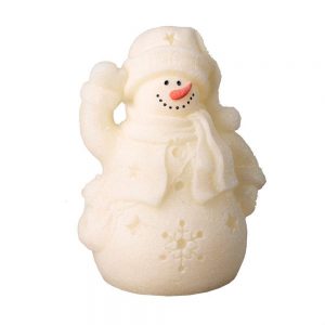 DFL Velas de Navidad conjunto Blanco Navidad Snowmans Partido Familia Set Decoraciones Lámpara, Cera Real, Lovely Snowmen Familia en forma, 4 y 8 horas de tiempo, con pilas, Blanco [Clase de eficiencia energética A+]