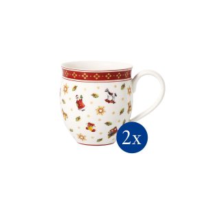 Villeroy & Boch Vaso, Porcelana, Weiß/Rot, Jarra set 2pzs, Toys, 2 Unidades