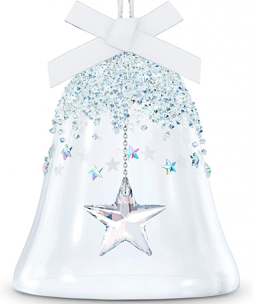 Swarovski Adorno de Campana Grande con Estrella, edición Limitada 2020, Cristal de Swarovski, árbol de Navidad y Adorno para el hogar