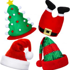 4 Aros De Pelo De Navidad Decorativos Para El Pelo Gorro De 