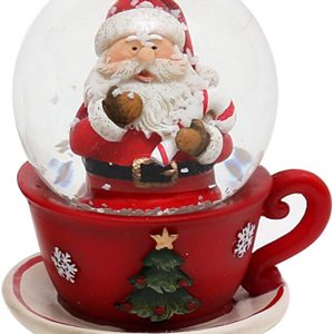 Hermoso globo de nieve con base en forma de Taza, tamaño aprox. 7 x 6 cm/ Ø 4,5 cm