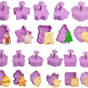 PhoenixDN 12 Piezas Juego de Cortadores de Galletas, Molde para Galletas para Niños, Cortadores para Hornear Galletas, Formas para La Cocina, Accesorios para Decoración de Pasteles de Navidad