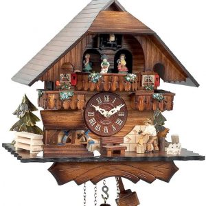 De Navidad Decor Engstler battery-con reloj de cuco - tamaño completo - 33,02 cm H X 31,12 cm Ancho X 20,32 cm D